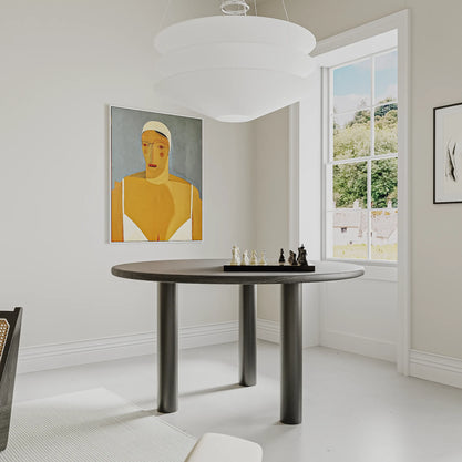 Eiken Tafel Rond Deep Black