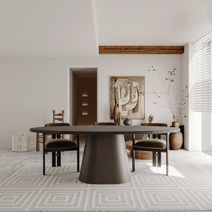Eiken Tafel Ovaal Deep Black