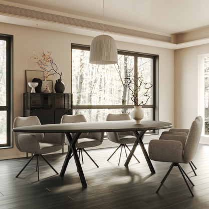 Eiken Tafel Organisch Deep Black