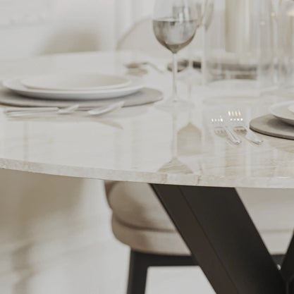 Eettafel Rond Travertin