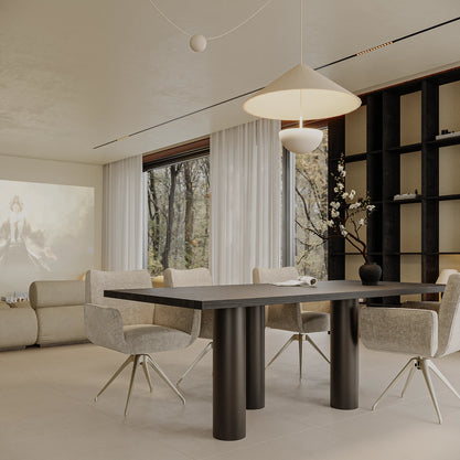 Eiken Tafel Rechthoek Deep Black