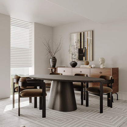 Eiken Tafel Ovaal Deep Black