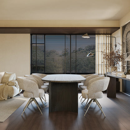 Eiken Tafel Halfrond Deep Black