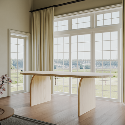 Eiken Tafel Halfrond White 5%