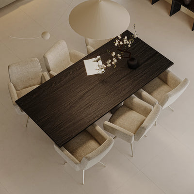Eiken Tafel Rechthoek Deep Black