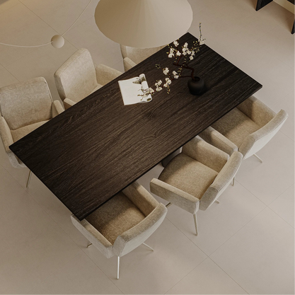 Eiken Tafel Rechthoek Deep Black