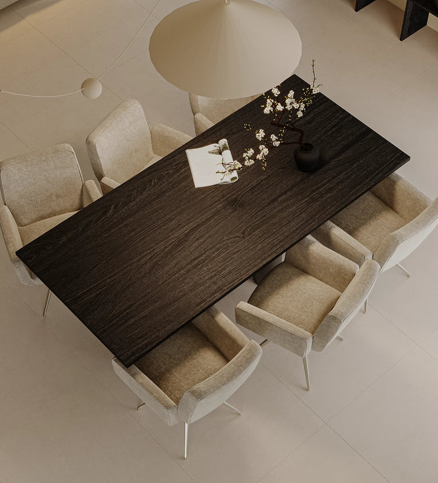 Eiken Tafel Rechthoek Deep Black