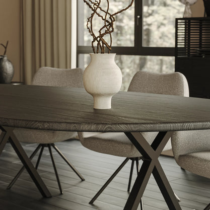 Eiken Tafel Organisch Deep Black