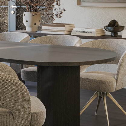 Eiken Tafel Halfrond Deep Black