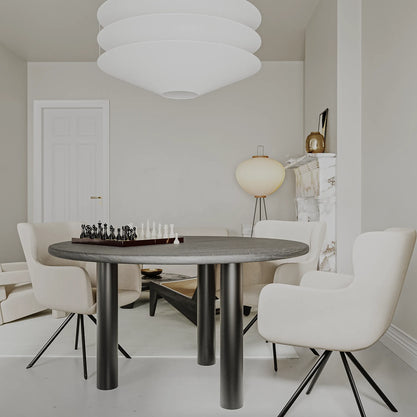 Eiken Tafel Rond Deep Black