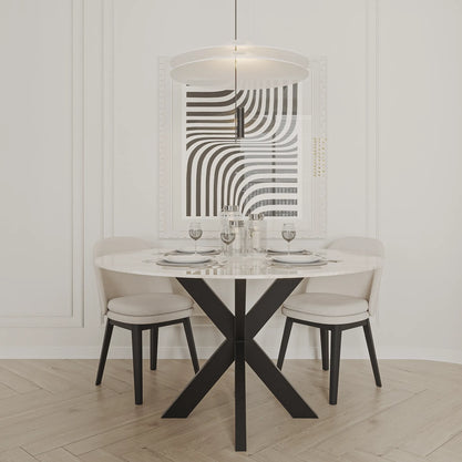 Eettafel Rond Travertin