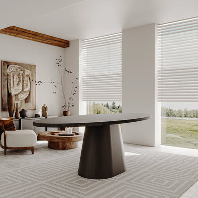 Eiken Tafel Ovaal Deep Black
