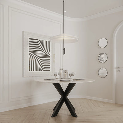 Eettafel Rond Travertin