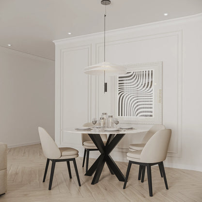 Eettafel Rond Travertin