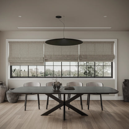Eiken Tafel Verlengbaar Deens Ovaal Deep Black