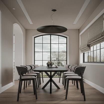 Eiken Tafel Verlengbaar Deens Ovaal Deep Black