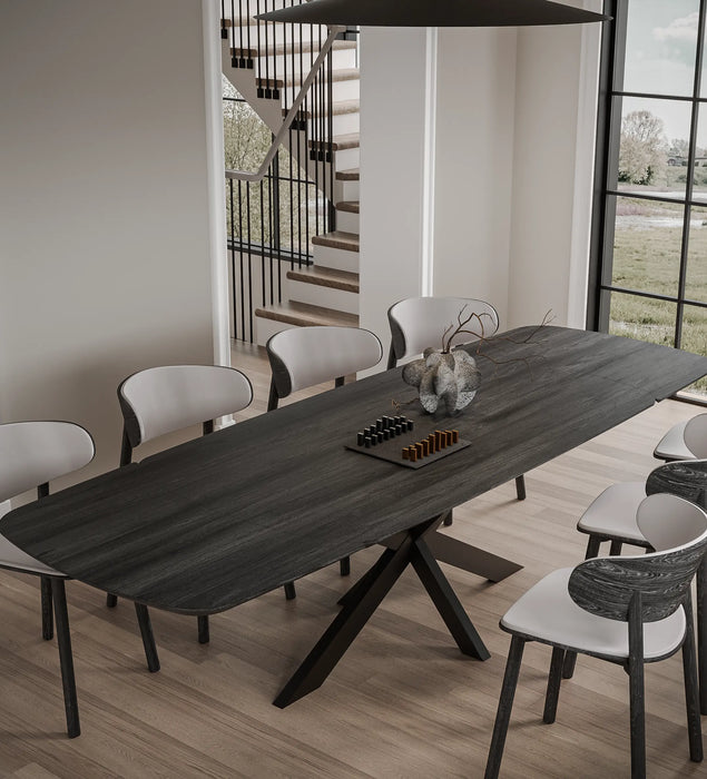 Eiken Tafel Verlengbaar Deens Ovaal Deep Black