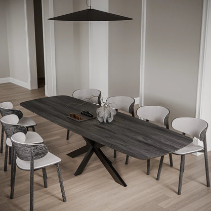 Eiken Tafel Verlengbaar Deens Ovaal Deep Black
