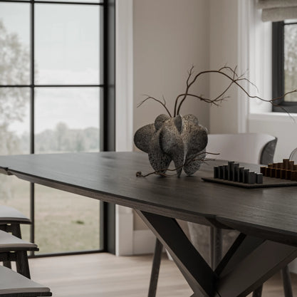 Eiken Tafel Verlengbaar Deens Ovaal Deep Black