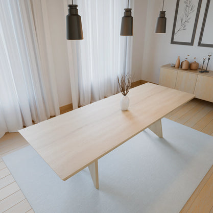 Eiken Tafel Rechthoek White 5%