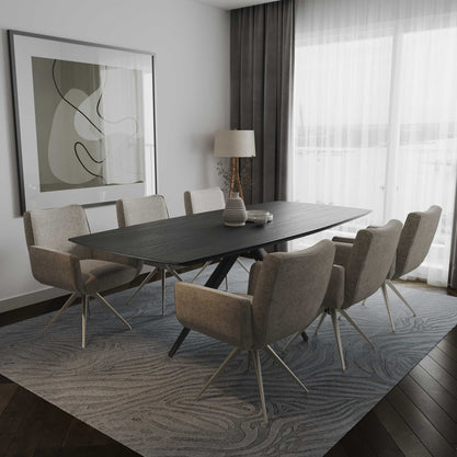 Eiken Tafel Deens Ovaal Deep Black