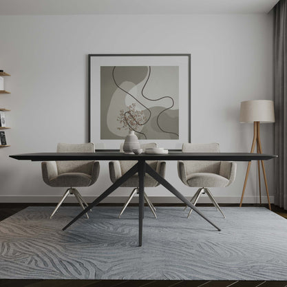 Eiken Tafel Deens Ovaal Deep Black