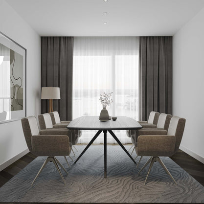 Eiken Tafel Deens Ovaal Deep Black