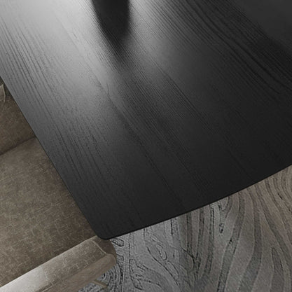 Eiken Tafel Deens Ovaal Deep Black