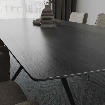 Eiken Tafel Deens Ovaal Deep Black