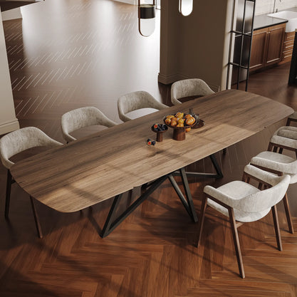 Eiken Tafel Verlengbaar Deens Ovaal Shell Grey