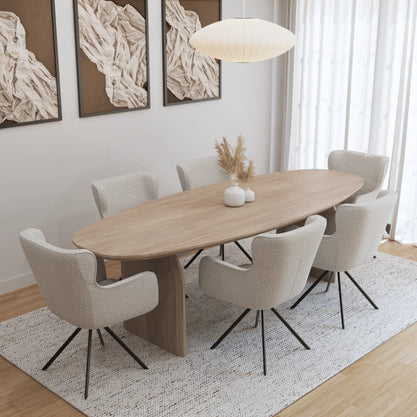 Eiken Tafel Ovaal White 5%