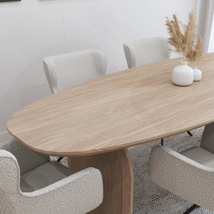 Eiken Tafel Ovaal White 5%
