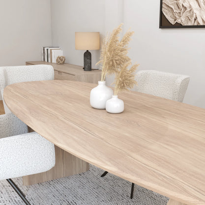 Eiken Tafel Ovaal White 5%