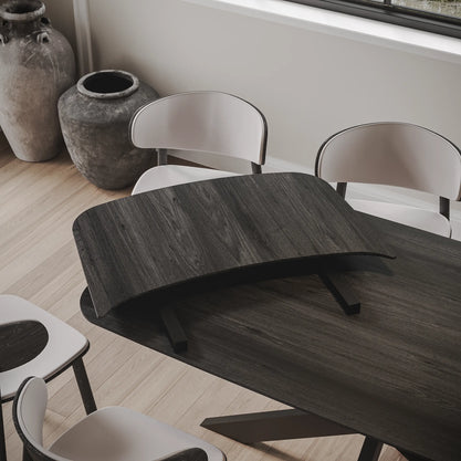 Eiken Tafel Verlengbaar Deens Ovaal Deep Black