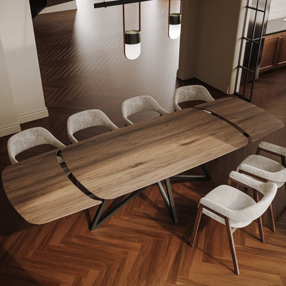 Eiken Tafel Verlengbaar Deens Ovaal Shell Grey