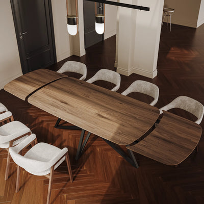 Eiken Tafel Verlengbaar Deens Ovaal Shell Grey