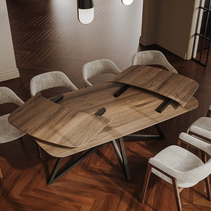 Eiken Tafel Verlengbaar Deens Ovaal Shell Grey