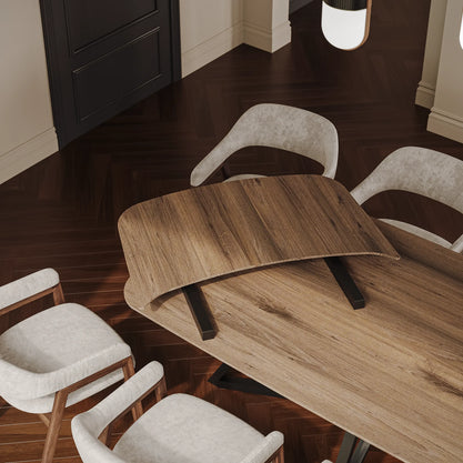 Eiken Tafel Verlengbaar Deens Ovaal Shell Grey