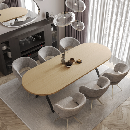 Eiken Tafel Halfrond Natural