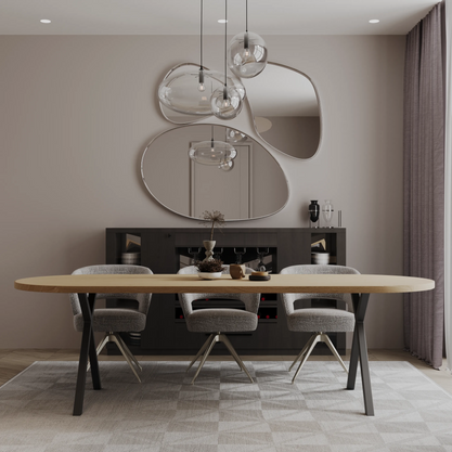 Eiken Tafel Halfrond Natural