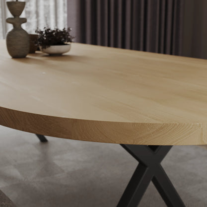 Eiken Tafel Halfrond Natural