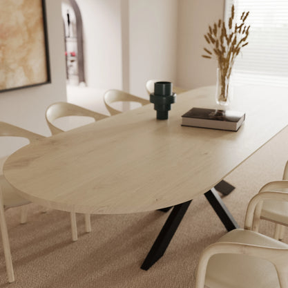 Eiken Tafel Halfrond Natural