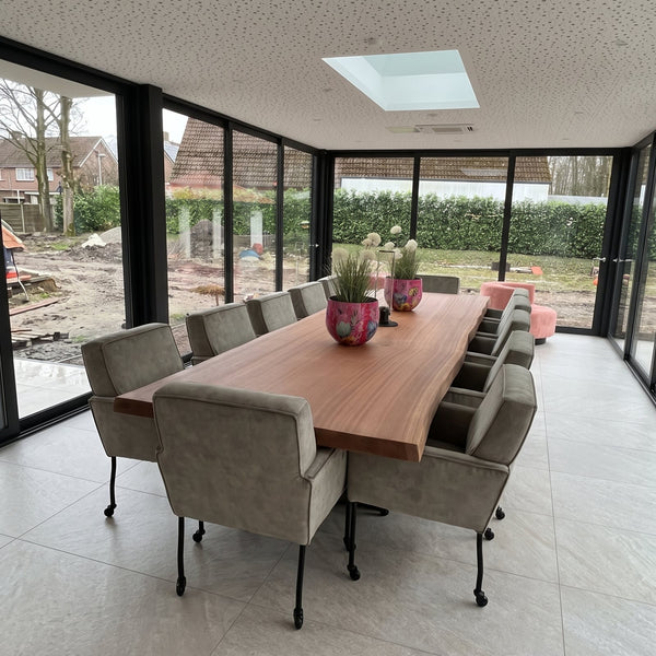 Eettafel bij een klant thuis