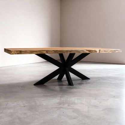 Boomstam Eettafel Iroko | 220 x 90