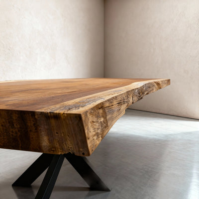 Boomstam Eettafel Iroko | 220 x 90