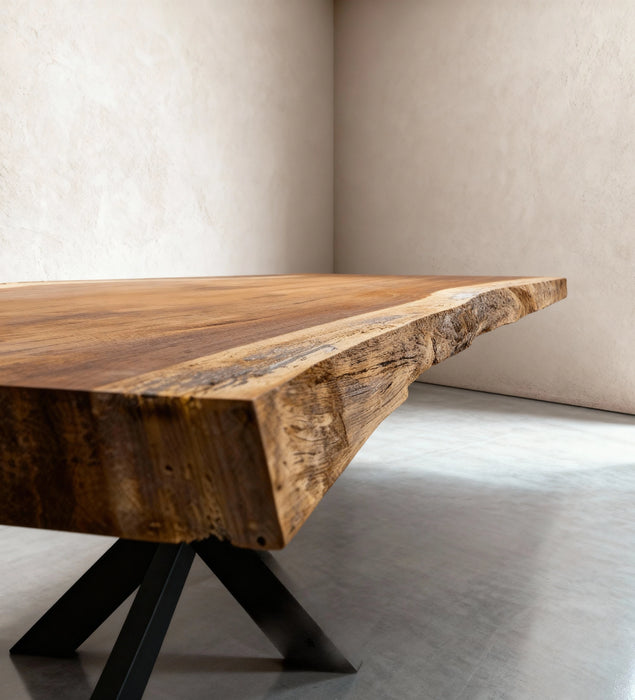 Boomstam Eettafel Iroko | 220 x 90