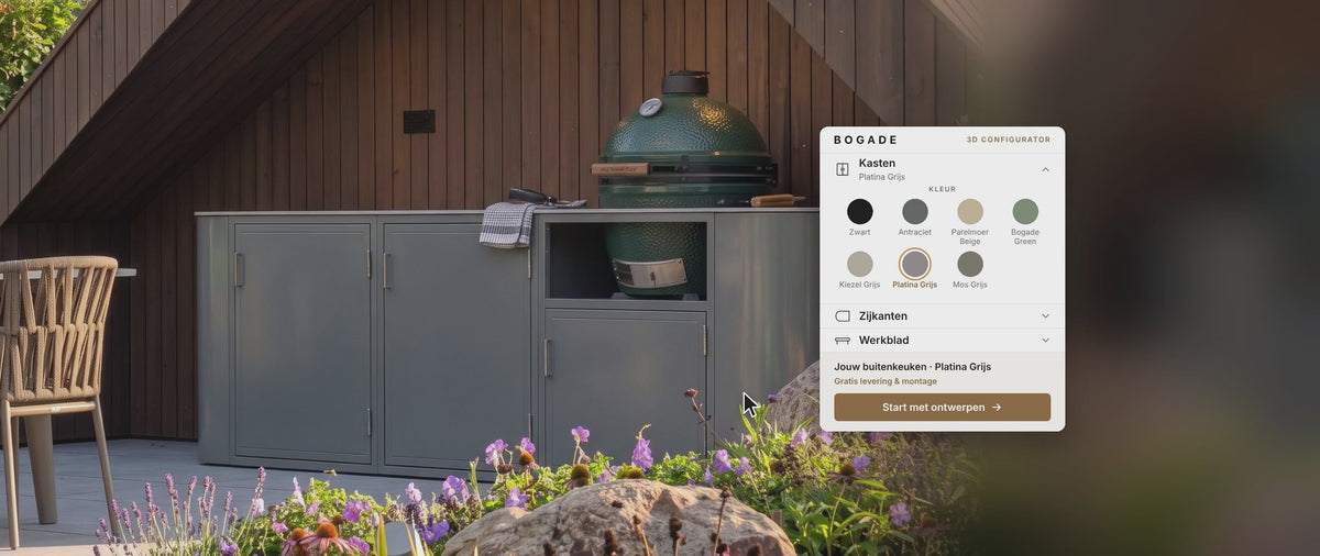 Buitenkeuken samenstellen in de Bogade 3D configurator